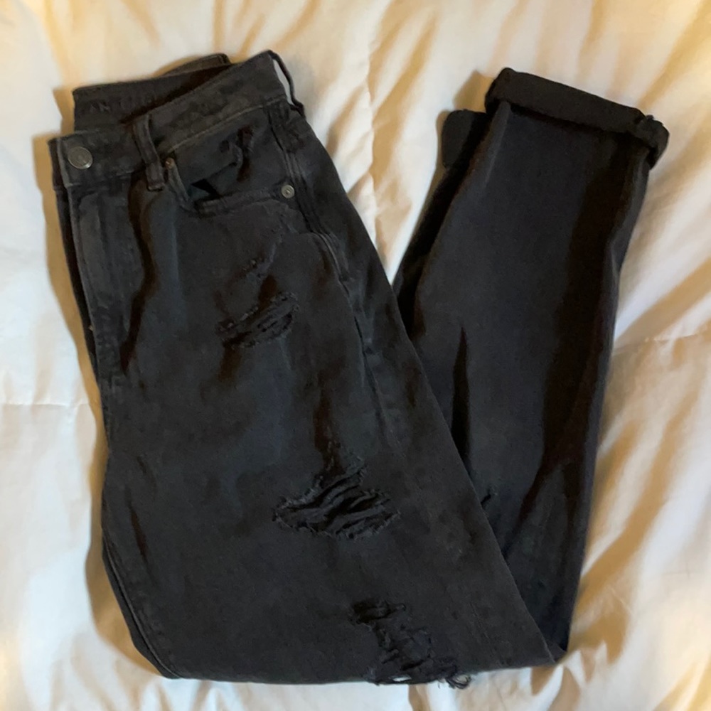 Black ripped jeans